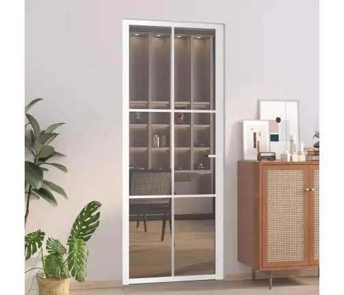 Vidaus Durys, Baltos, 83X201,5cm Esg Stiklas Ir Aliuminis