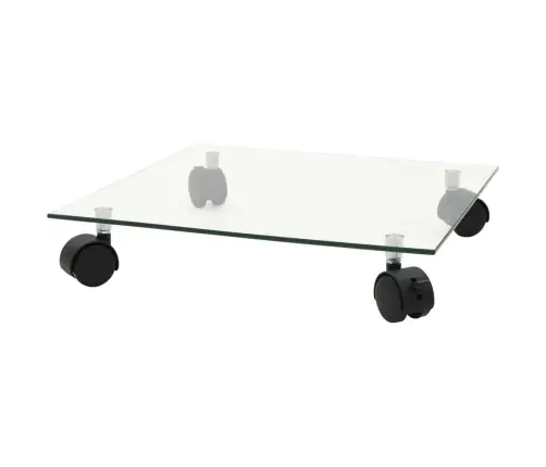 Padėklai Su Ratukais Augalams, 4Vnt., 35X35cm Stiklas