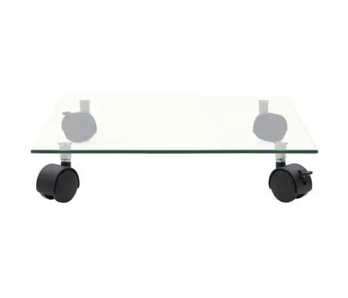 Padėklai Su Ratukais Augalams, 4Vnt., 35X35cm Stiklas