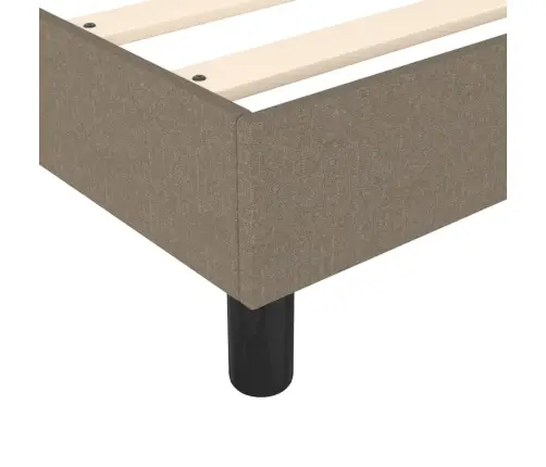 Lova Su Spyruoklėmis Ir Čiužiniu, Taupe, 90X190 cm Audinys