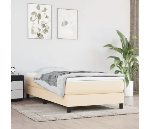 Kontinentaalvoodi Madratsiga, Kreemjas, 100X200 cm Kangas