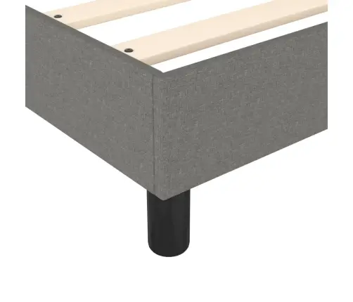 Atsperu Gulta Ar Matraci, Tumši Pelēka Audums, 200X200Cm Vidaxl