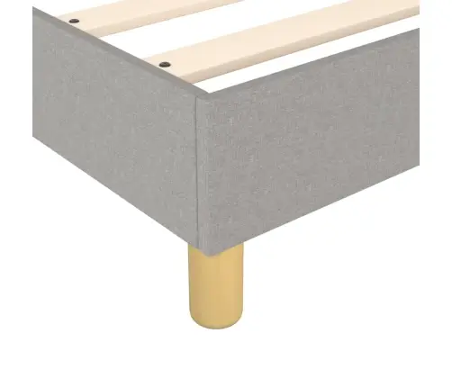 Atsperu Gultas Rāmis Ar Matraci, Gaiši Pelēka Audums, 100X200Cm Vidaxl