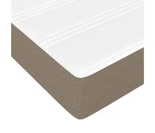 Atsperu Gultas Rāmis Ar Matraci, Pelēkbrūns, 120X200 Cm, Audums Vidaxl