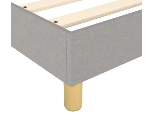 Atsperu Gultas Rāmis Ar Matraci, Gaiši Pelēka Audums, 140X200Cm Vidaxl