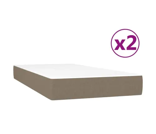 Kontinentaalvoodi Madratsiga, Pruunikashall, 200X200 cm Kangas