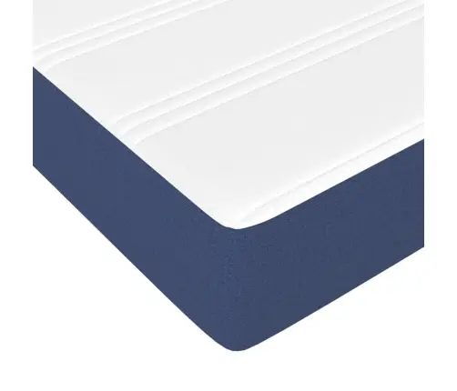 Lova Su Spyruoklėmis Ir Čiužiniu, Mėlyna, 200X200 cm Audinys