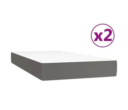 Kontinentaalvoodi Madratsiga, Hall, 200X200 cm Kunstnahk