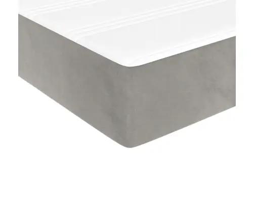 Kontinentaalvoodi Madratsiga, Helehall, 140X200 cm Samet