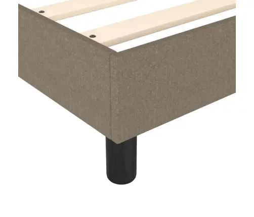 Lova Su Spyruoklėmis Ir Čiužiniu, Taupe, 90X190 cm Audinys