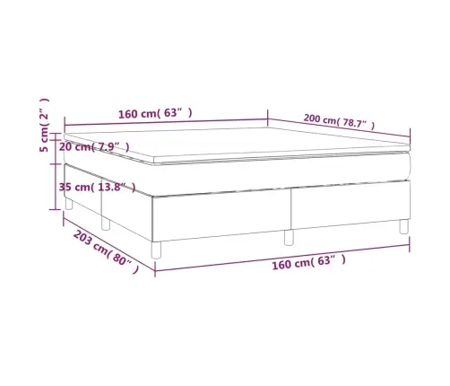 Kontinentaalvoodi Madratsiga, Tumepruun, 160X200 cm Kangas