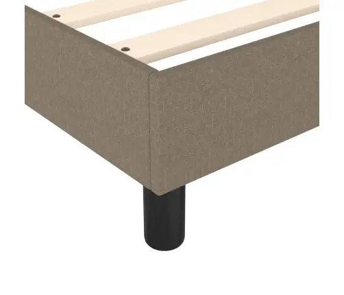 Atsperu Gulta Ar Matraci, Pelēkbrūns, 160X200 Cm, Audums Vidaxl