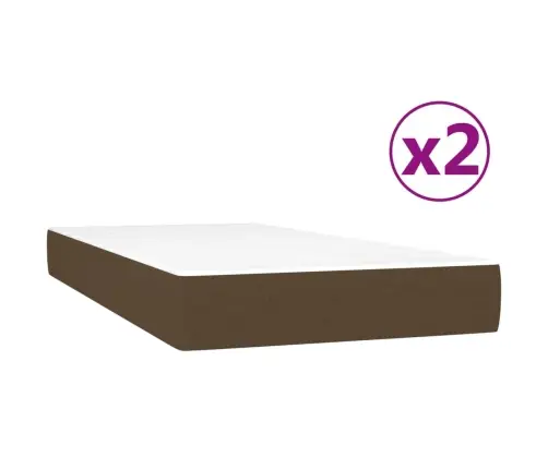 Kontinentaalvoodi Madratsiga, Tumepruun, 200X200 cm Kangas