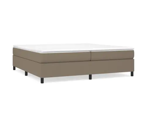 Lova Su Spyruoklėmis Ir Čiužiniu, Taupe, 200X200 cm Audinys