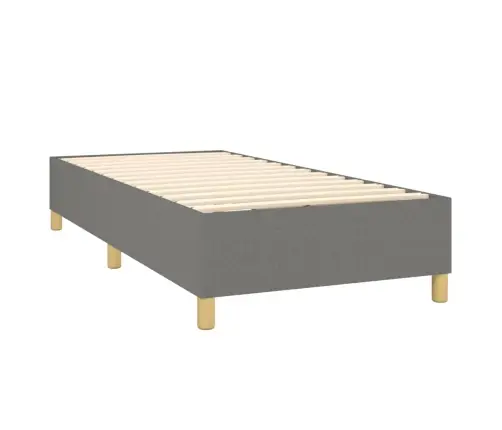 Atsperu Gultas Rāmis Ar Matraci, Tumši Pelēka, 80X200Cm, Audums Vidaxl Atsperu Gultas Rāmis Ar Matraci, Tumši Pelēka, 80X200Cm, Audums Vidaxl