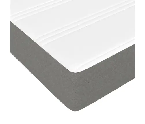 Atsperu Gulta Ar Matraci, Tumši Pelēka, 90X200 Cm, Audums Vidaxl