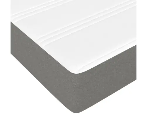 Atsperu Gultas Rāmis Ar Matraci, Tumši Pelēka Audums, 100X200Cm Vidaxl