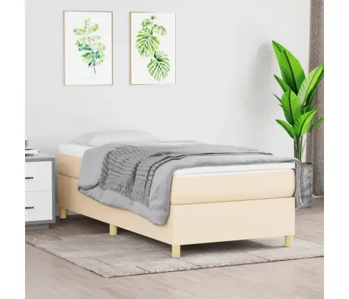 Kontinentaalvoodi Madratsiga, Kreemjas, 100X200 cm Kangas