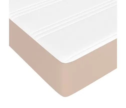 Lova Su Spyruoklėmis/Čiužiniu, Kapučino, 80X200cm Dirbtinė Oda