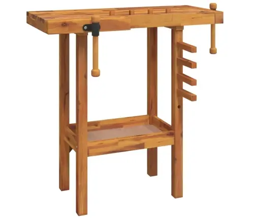 Darbastalis Su Spaustukais, 92X48X83cm Akacijos Masyvas