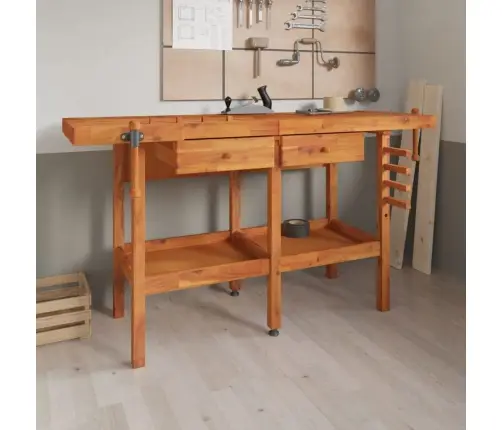Darbastalis Su Stalčiais Ir Spaustukais, 162X62X83cm Akacija