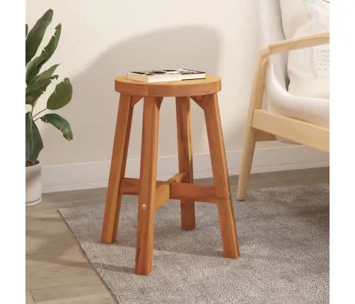 Taburete, 38X38X45 Cm, Apaļa, Akācijas Masīvkoks Vidaxl