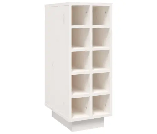 Vīna Pudeļu Plaukts, Balts, 23X34X61 Cm, Priedes Masīvkoks Vidaxl