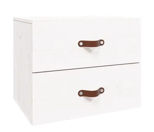 Sienas Naktsskapītis, Balts, 50X36X40 Cm Vidaxl