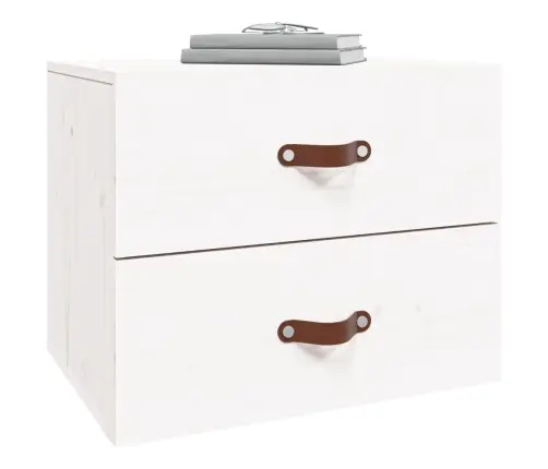 Sienas Naktsskapītis, Balts, 50X36X40 Cm Vidaxl