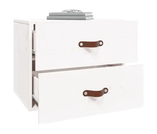 Sienas Naktsskapītis, Balts, 50X36X40 Cm Vidaxl