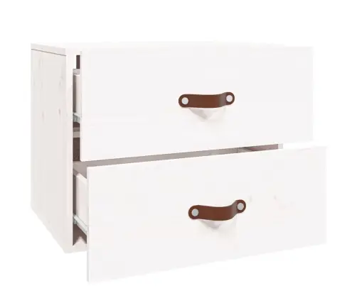 Sienas Naktsskapītis, Balts, 50X36X40 Cm Vidaxl