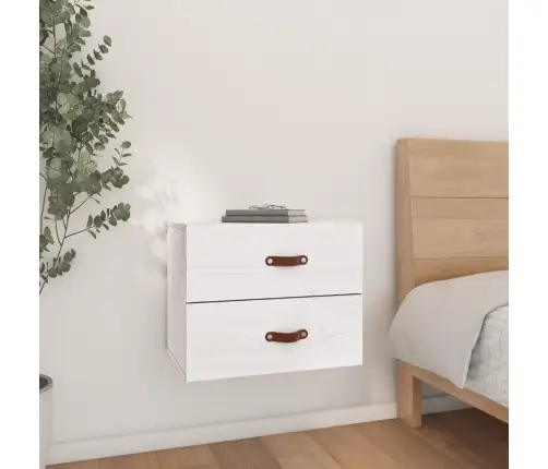 Sienas Naktsskapītis, Balts, 50X36X40 Cm Vidaxl