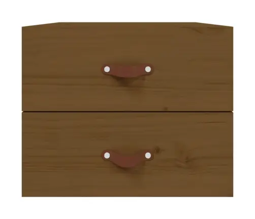 Sienas Naktsskapīši, 2 Gab., Medus Brūni, 50X36X40 Cm Vidaxl