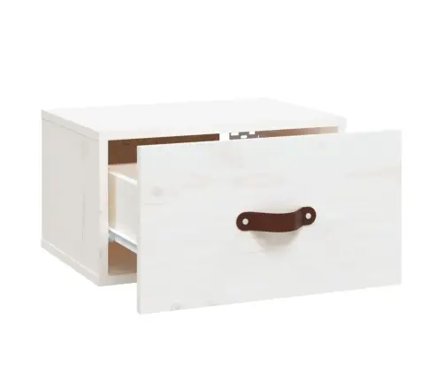 Sieninės Naktinės Spintelės, 2Vnt., Baltos, 40X29,5X22Cm