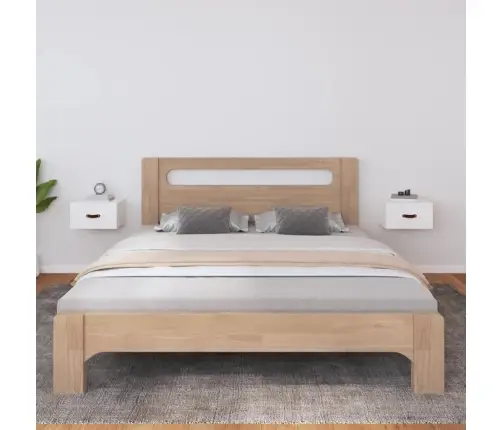 Sieninės Naktinės Spintelės, 2Vnt., Baltos, 40X29,5X22Cm