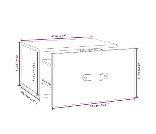 Sienas Naktsskapīši, 2 Gab., Pelēki, 40X29,5X22 Cm Vidaxl