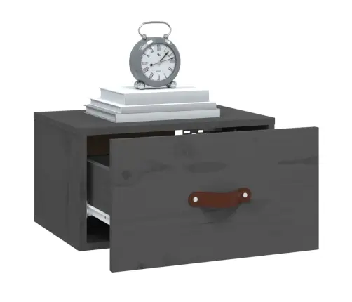 Sieninės Naktinės Spintelės, 2Vnt., Pilkos, 40X29,5X22Cm