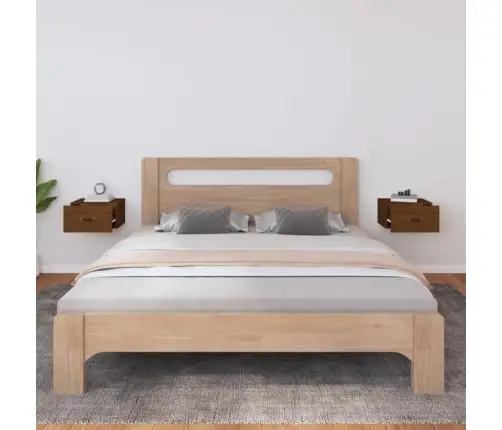 Sienas Naktsskapīši, 2 Gab., Medus Brūni, 40X29,5X22 Cm Vidaxl