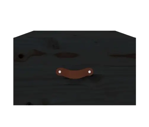 Sienas Naktsskapītis, Melns, 40X29,5X22 Cm Vidaxl