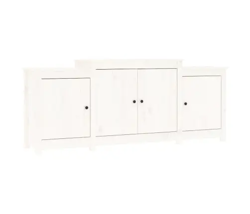 Šoninė Spintelė, Balta, 164X37X68cm Pušies Medienos Masyvas Šoninė Spintelė, Balta, 164X37X68cm Pušies Medienos Masyvas