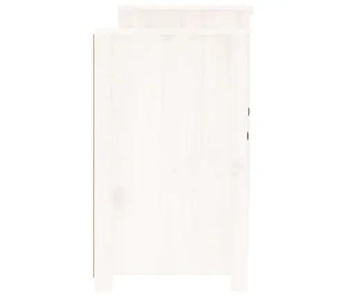 Šoninė Spintelė, Balta, 164X37X68cm Pušies Medienos Masyvas Šoninė Spintelė, Balta, 164X37X68cm Pušies Medienos Masyvas
