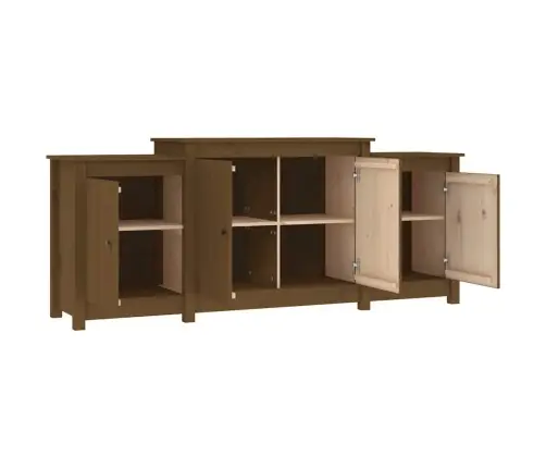 Kumode, Medus Brūna, 164X37X68 Cm, Priedes Masīvkoks Vidaxl