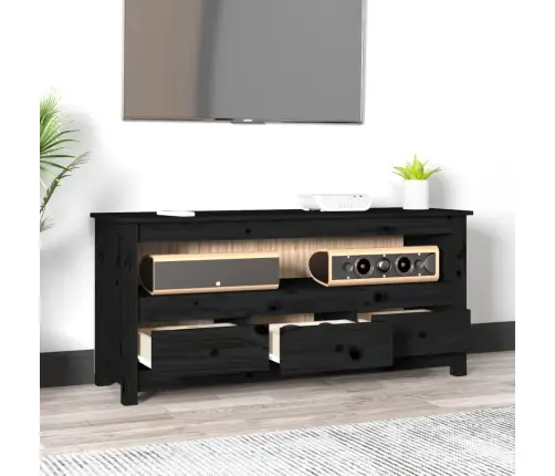 Tv Skapītis, Melns, 114X35X52 Cm, Priedes Masīvkoks Vidaxl Tv Skapītis, Melns, 114X35X52 Cm, Priedes Masīvkoks Vidaxl