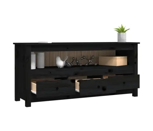 Tv Skapītis, Melns, 114X35X52 Cm, Priedes Masīvkoks Vidaxl Tv Skapītis, Melns, 114X35X52 Cm, Priedes Masīvkoks Vidaxl