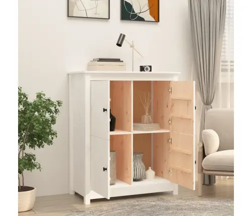 Puhvetkapp, Valge, 83 X 41,5 X 100 cm Männipuit