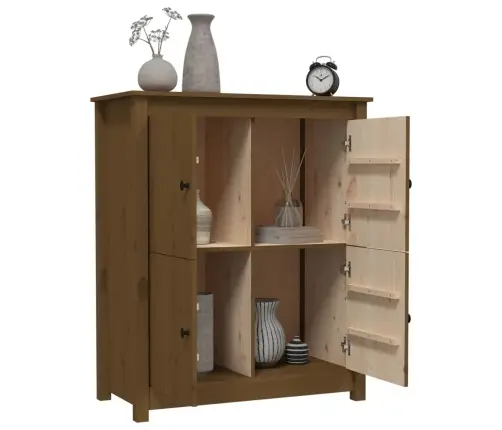 Kumode, Medus Brūna, 83X41,5X100 Cm, Priedes Masīvkoks Vidaxl