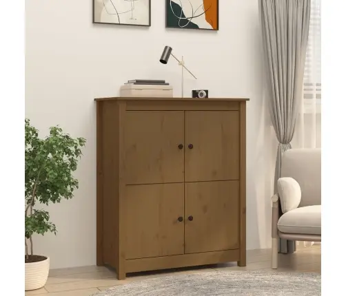 Kumode, Medus Brūna, 83X41,5X100 Cm, Priedes Masīvkoks Vidaxl