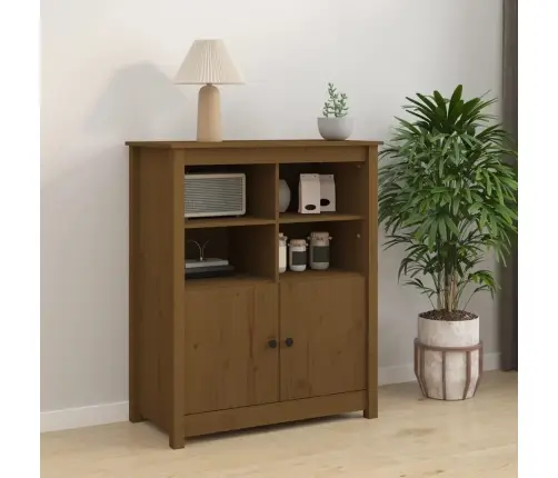 Kumode, Medus Brūna, 83X41,5X100 Cm, Priedes Masīvkoks Vidaxl