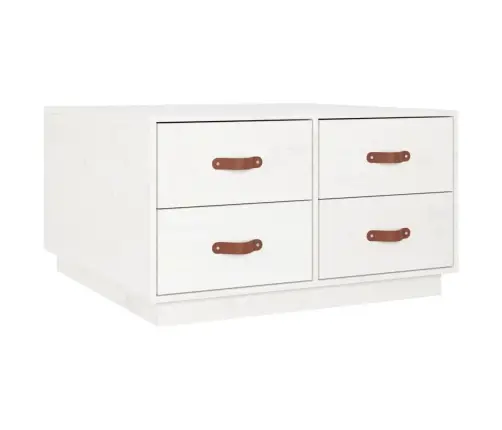 Kavos Staliukas, Baltas, 80X80X45cm Pušies Medienos Masyvas Kavos Staliukas, Baltas, 80X80X45cm Pušies Medienos Masyvas