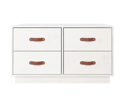 Kavos Staliukas, Baltas, 80X80X45cm Pušies Medienos Masyvas Kavos Staliukas, Baltas, 80X80X45cm Pušies Medienos Masyvas